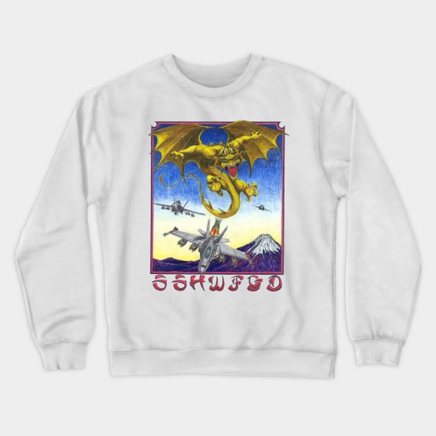 Dragon and Hornets Crewneck Sweatshirt by Spacestuffplus